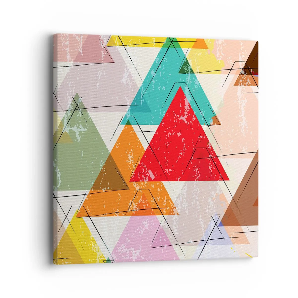 Cuadro sobre lienzo - Impresión de Imagen - De tres en tres - 40x40 cm