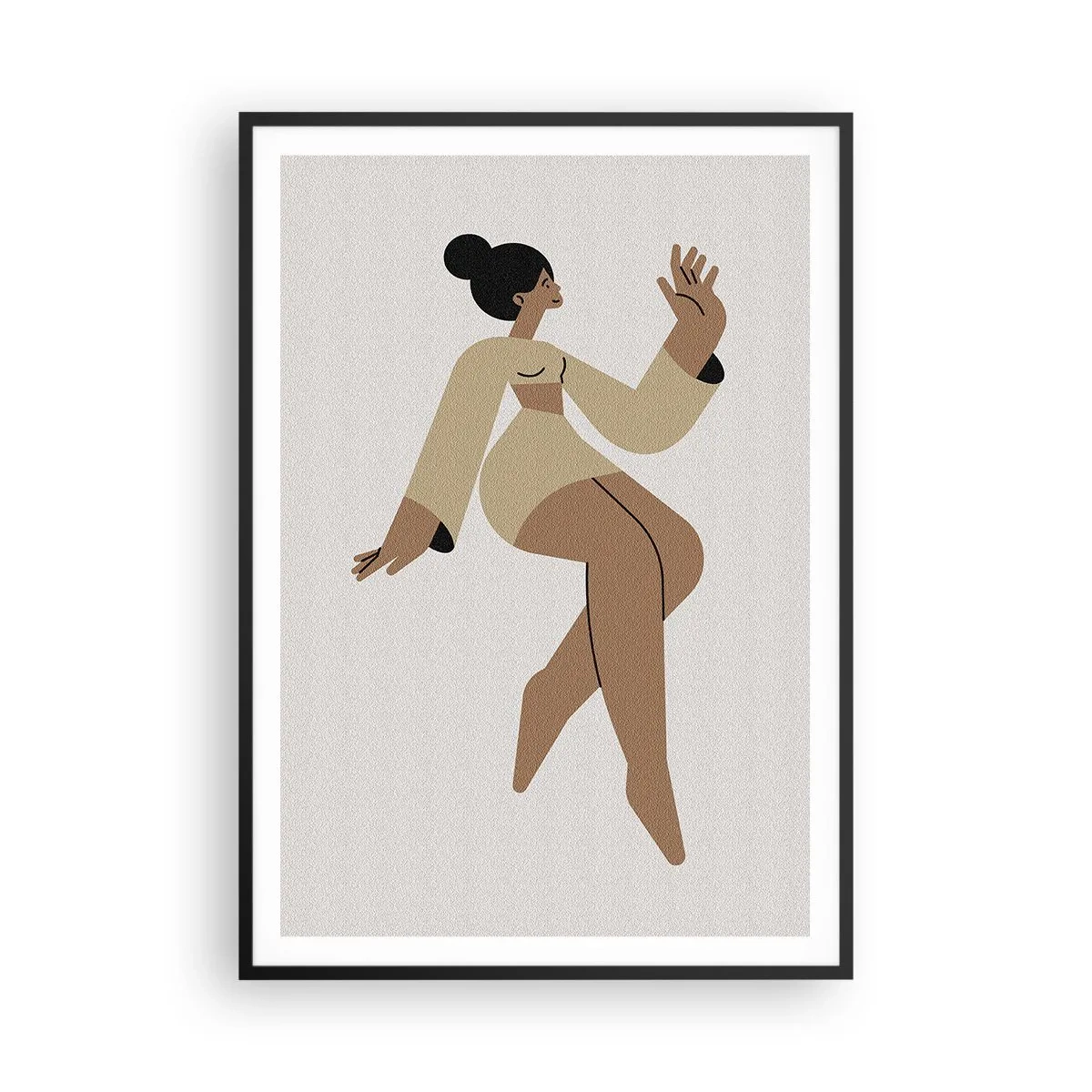 Póster en marco negro - Forma de gracia - 70x100 cm