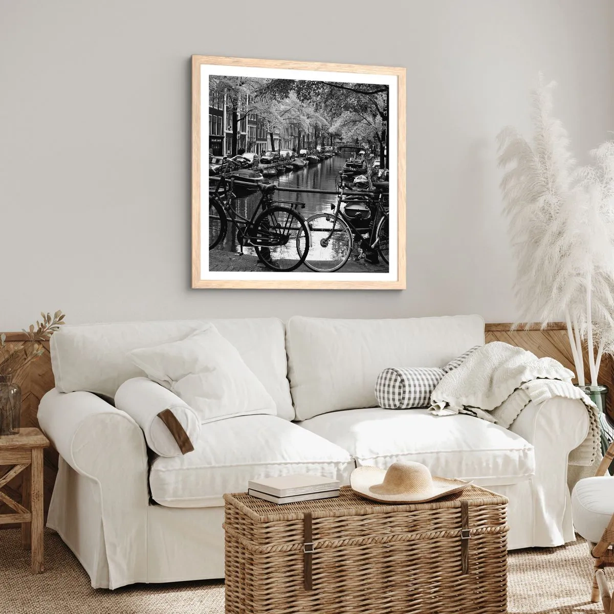 Póster en marco roble claro - Una visión muy holandesa - 60x60 cm