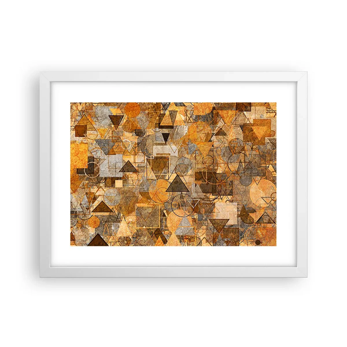 Póster en marco blanco - El mundo en formas - 40x30 cm