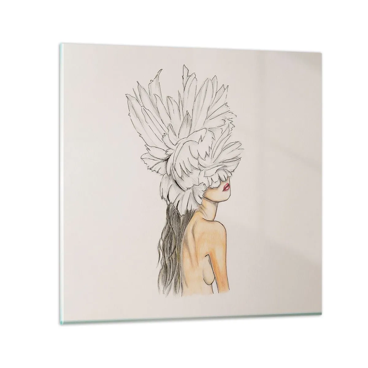 Cuadro sobre vidrio - Impresiones sobre Vidrio - Belleza coronada - 30x30 cm