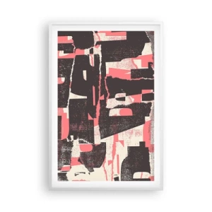 Póster en marco blanco - Todo el ajetreo - 61x91 cm