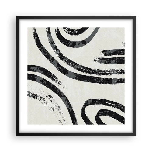 Póster en marco negro - A medias - 50x50 cm