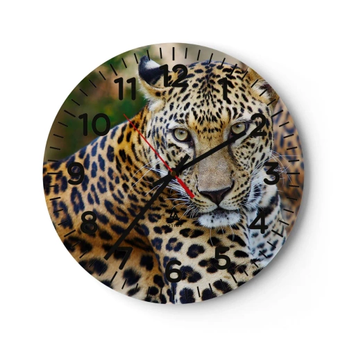 Reloj de pared - Reloj de vidrio - Salvaje y tranquilo - 30x30 cm
