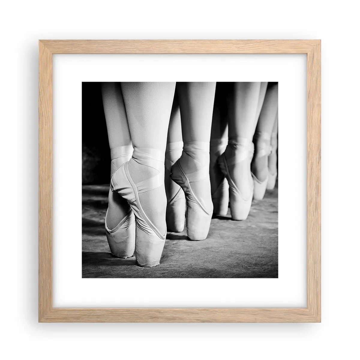 Póster en marco roble claro - En conjunto y al unísono - 30x30 cm