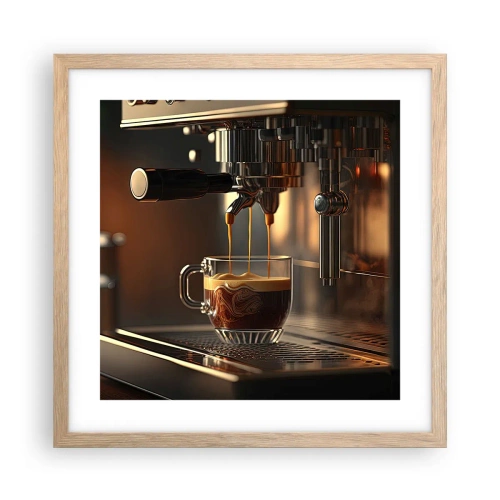 Póster en marco roble claro - Un brebaje sensual - 40x40 cm