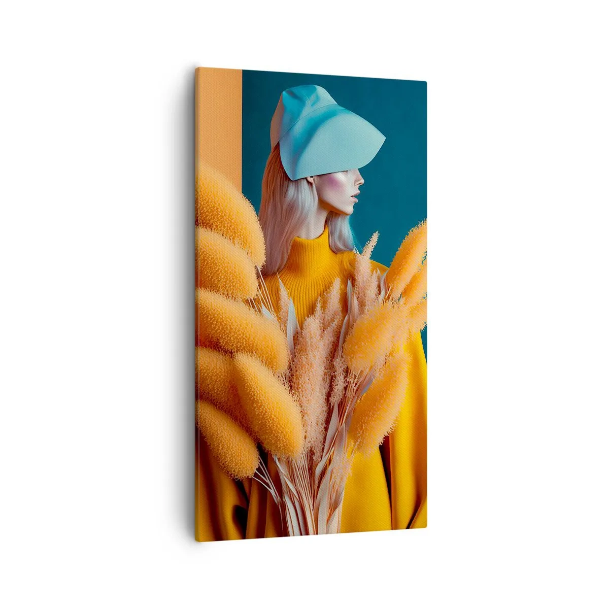 Cuadro sobre lienzo - Impresión de Imagen - Retrato esponjoso - 55x100 cm