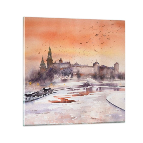 Cuadro sobre vidrio - Impresiones sobre Vidrio - Atardecer real - 50x50 cm