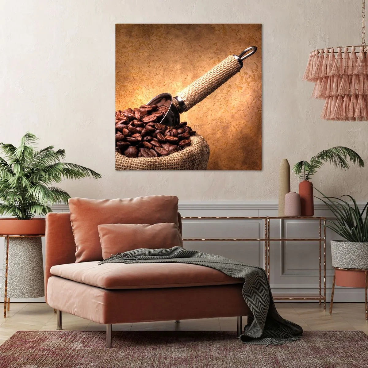 Cuadro sobre lienzo - Impresión de Imagen - En la fuente del sabor - 30x30 cm