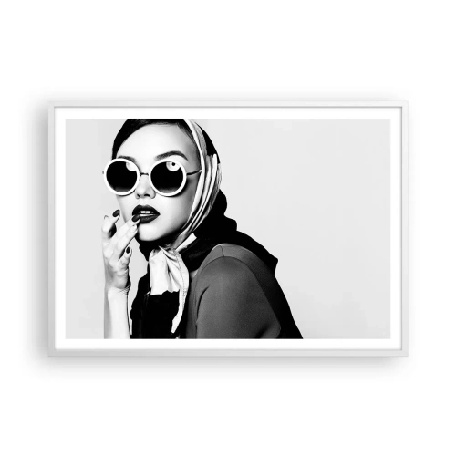 Póster en marco blanco - Saludos desde los años 60 - 100x70 cm