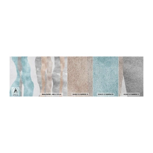 Muestra de fotomural Premium Sand - Un estudio de la cercanía - Pastel, minimalista, Líneas - 100x30 cm