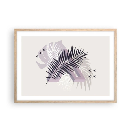 Póster en marco roble claro - La sombra de una sombra - 70x50 cm