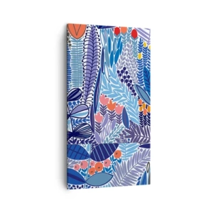 Cuadro sobre lienzo - Impresión de Imagen - Jardín hawaiano - 45x80 cm