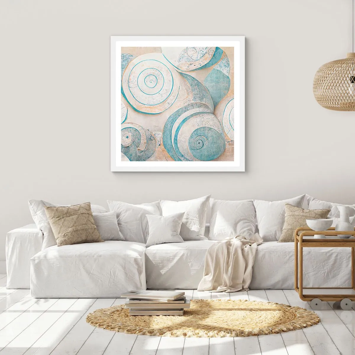 Póster en marco blanco - ¿Qué esconden en su interior? - 40x40 cm