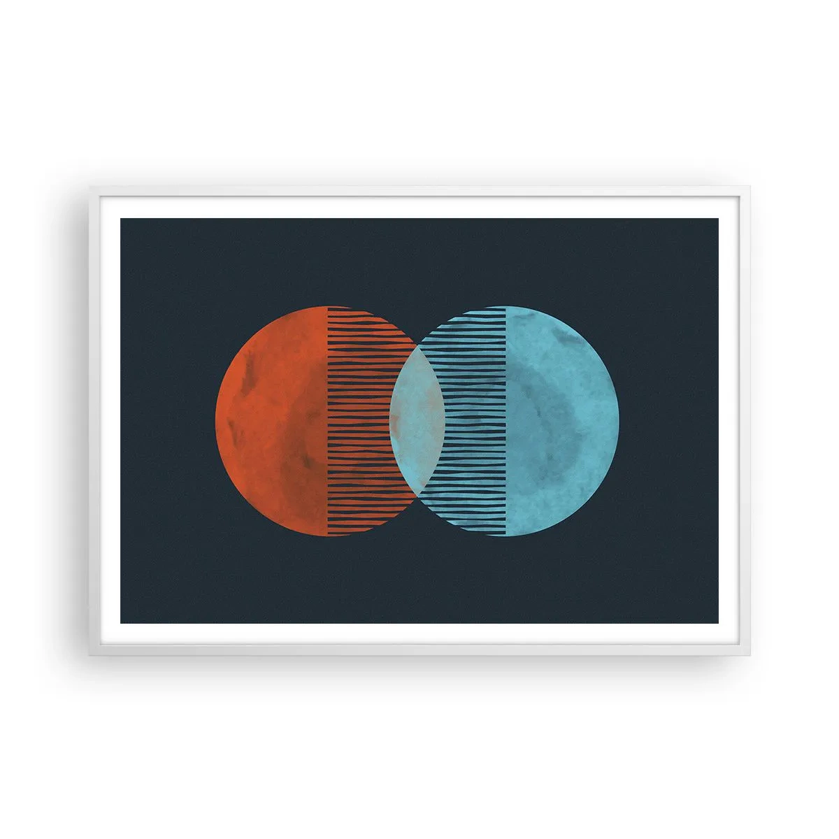 Póster en marco blanco - Fantasía astronómica - 100x70 cm