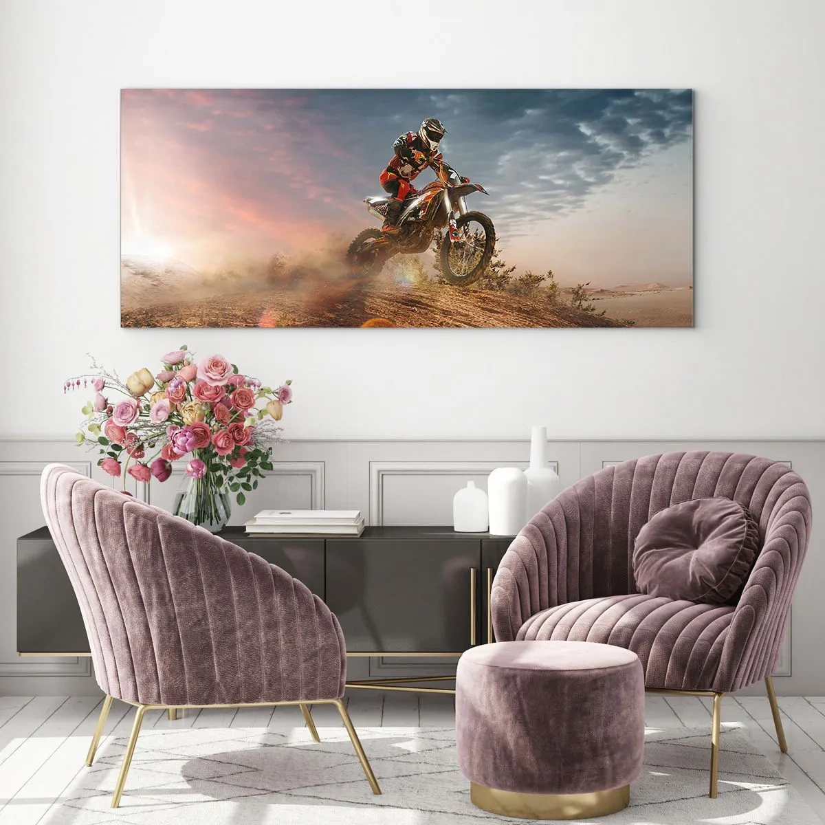 Cuadro sobre vidrio - Impresiones sobre Vidrio - A por la victoria - 100x40 cm