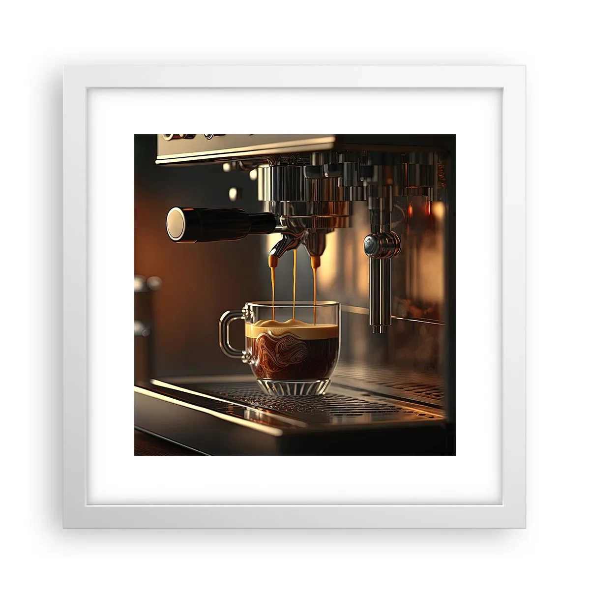 Póster en marco blanco - Un brebaje sensual - 30x30 cm