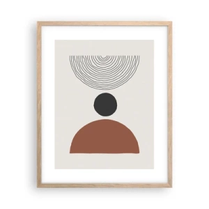 Póster en marco roble claro - En el centro de la atención - 40x50 cm