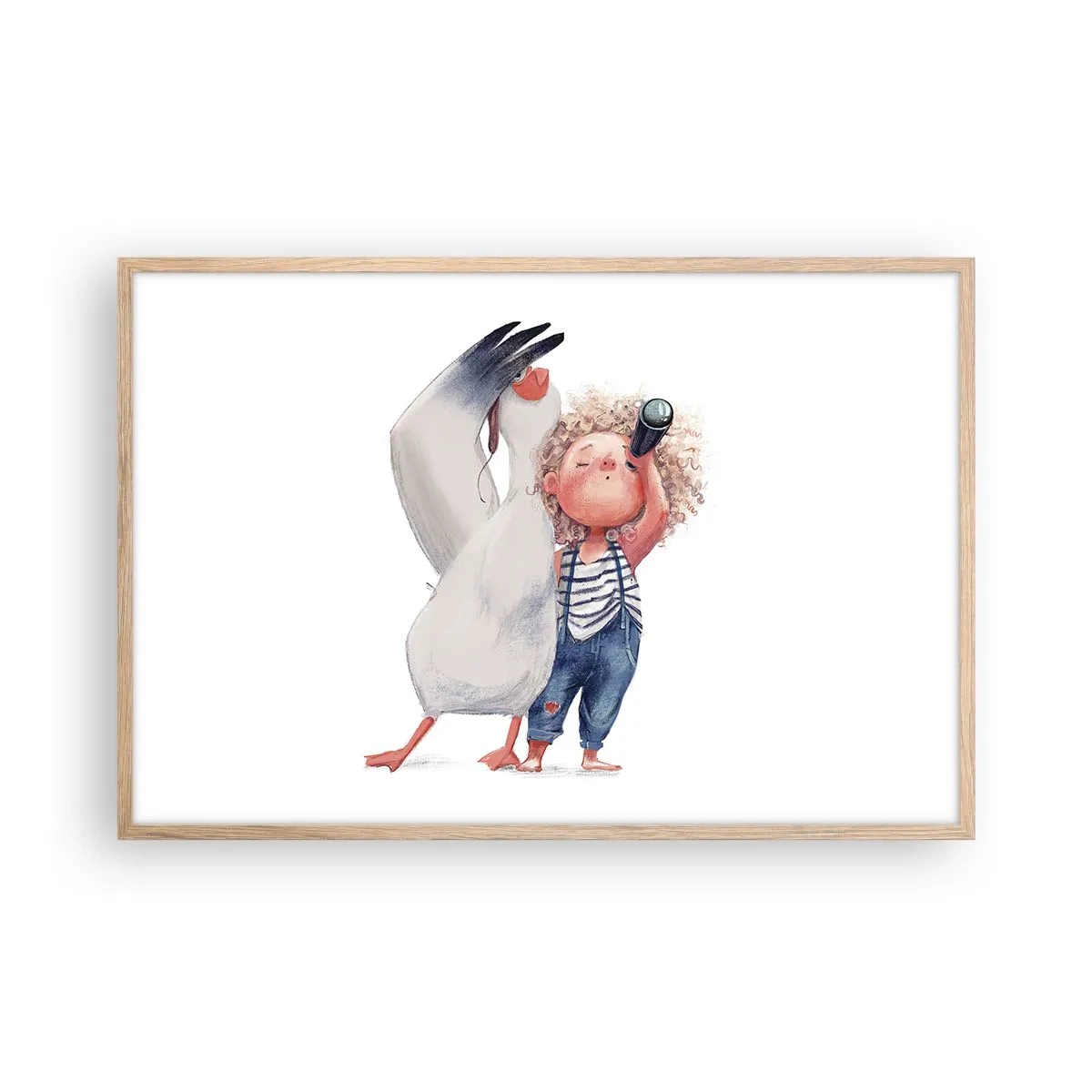 Póster en marco roble claro - Un plan para un gran viaje - 91x61 cm