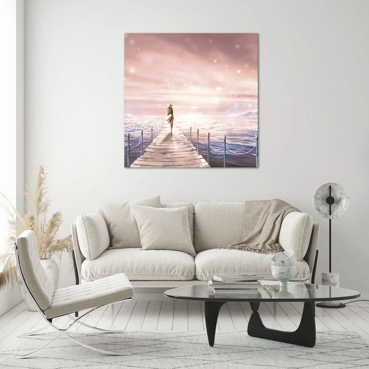 Cuadro sobre vidrio - Impresiones sobre Vidrio - A la luz de un sueño - 60x60 cm