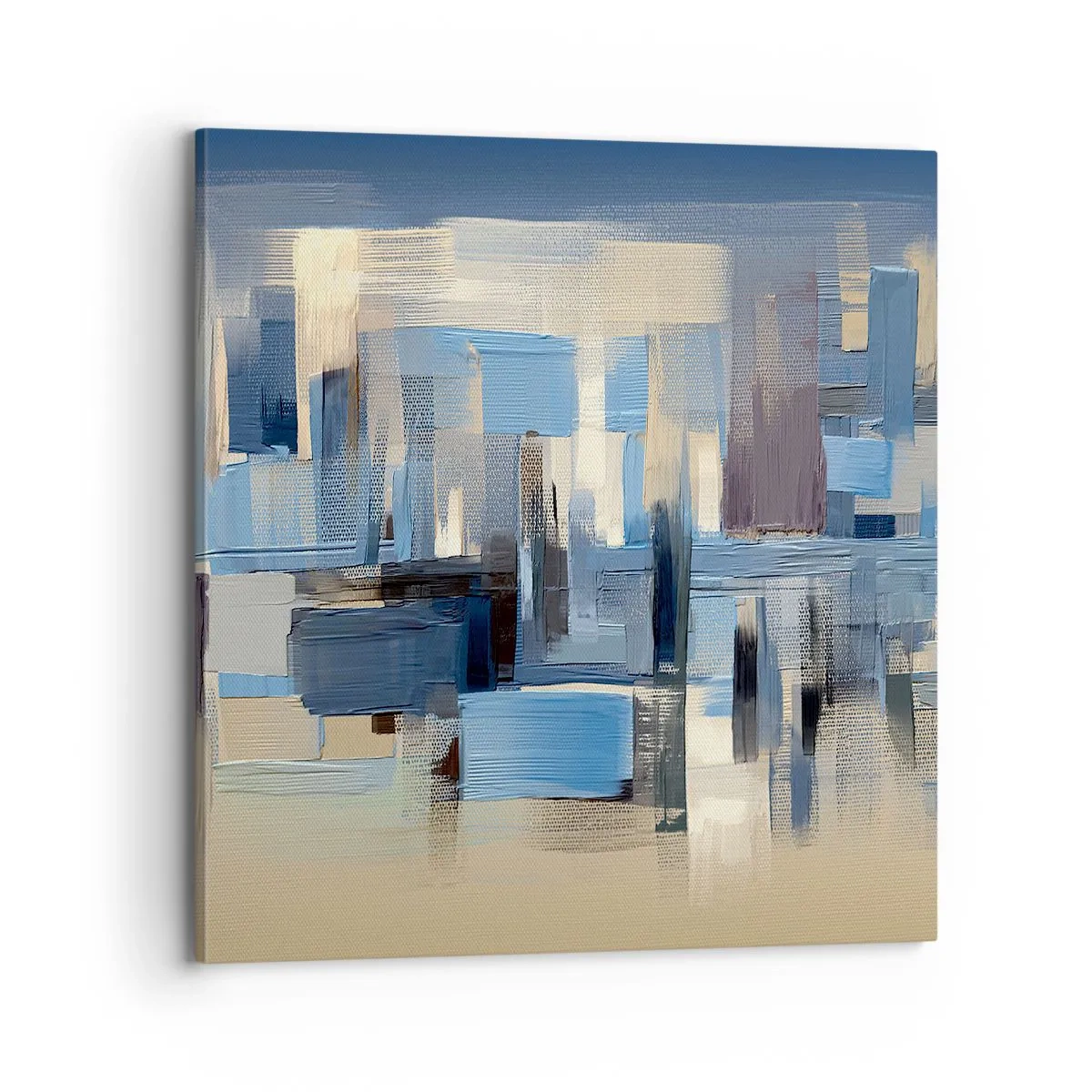 Cuadro sobre lienzo - Impresión de Imagen - Construcción azul - 70x70 cm