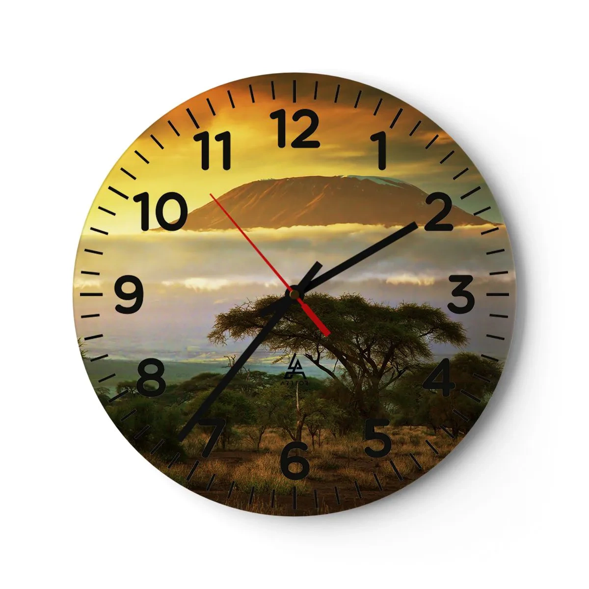 Reloj de pared - Reloj de vidrio - El sueño del viajero - 40x40 cm