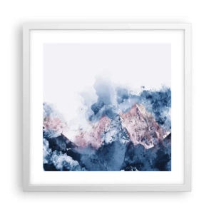 Póster en marco blanco - El techo del mundo - 40x40 cm