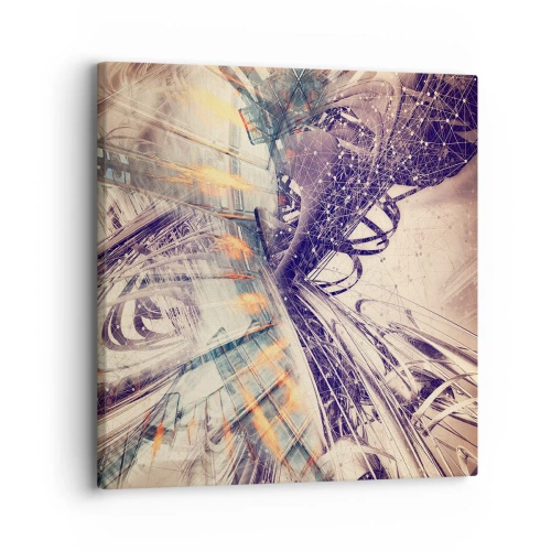 Cuadro sobre lienzo - Impresión de Imagen - Con mucha prisa - 30x30 cm