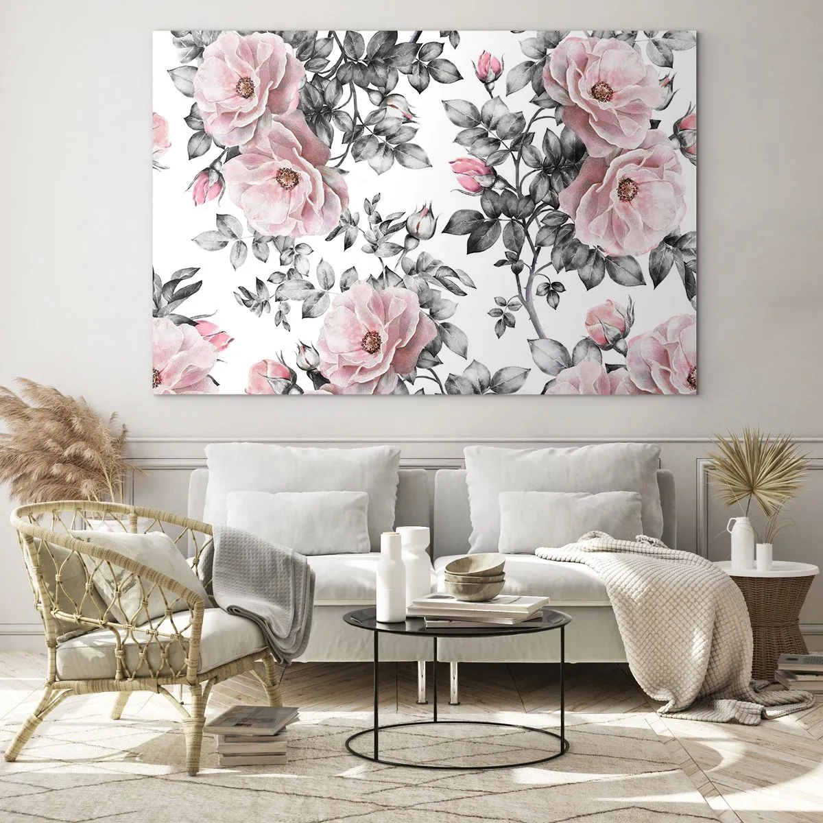 Cuadro sobre vidrio - Impresiones sobre Vidrio - Entre las rosas - 70x50 cm