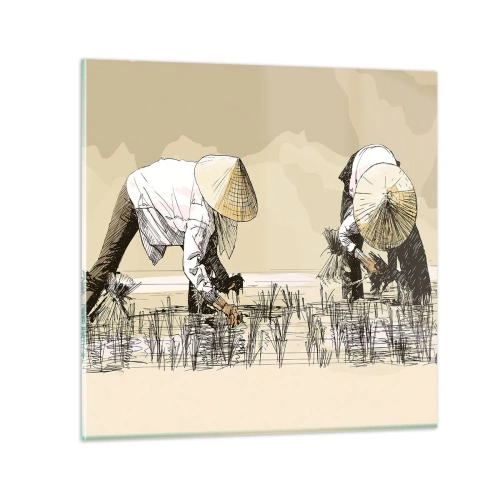 Cuadro sobre vidrio - Impresiones sobre Vidrio - De una cosecha exitosa - 60x60 cm