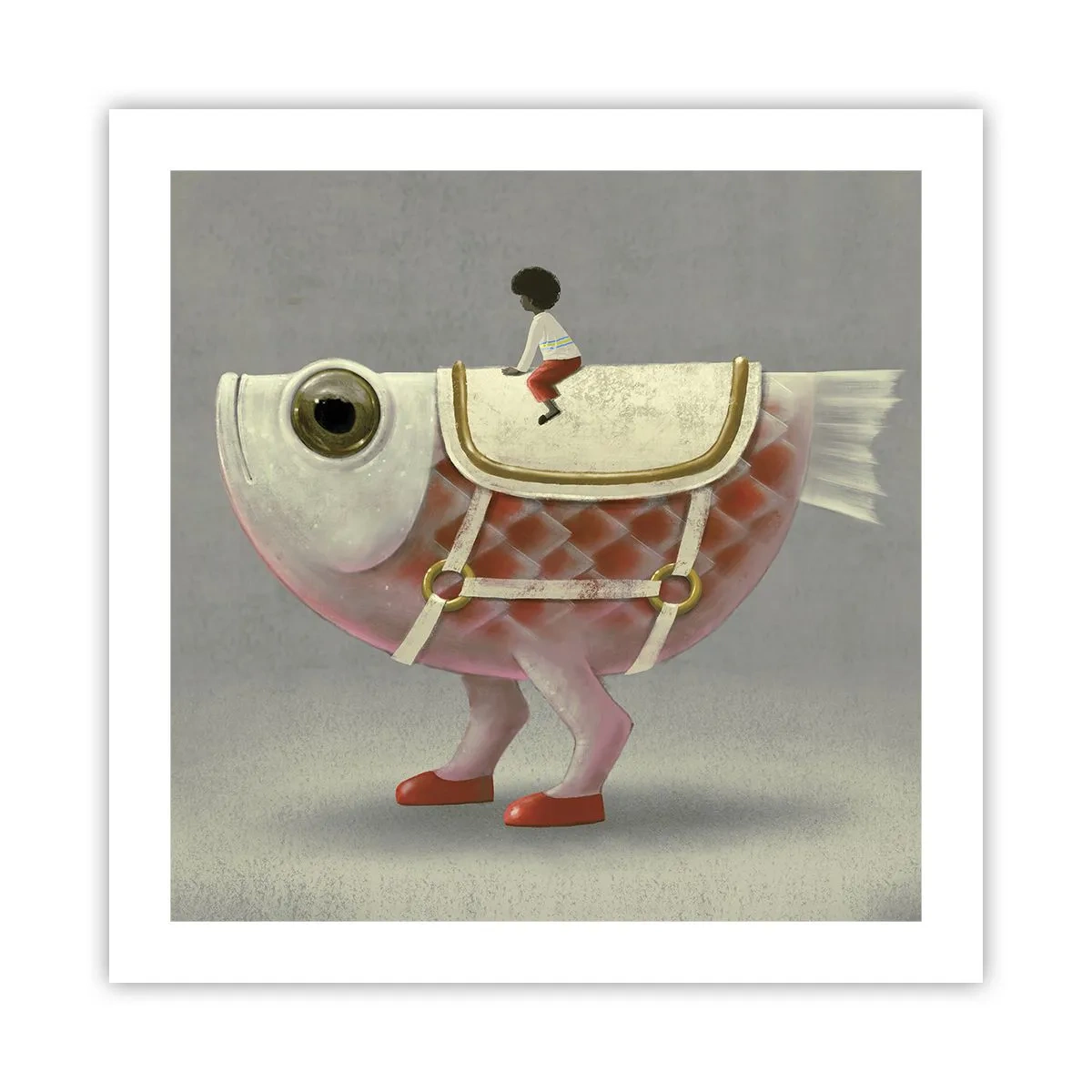 Póster - Jinete del pescado - 50x50 cm