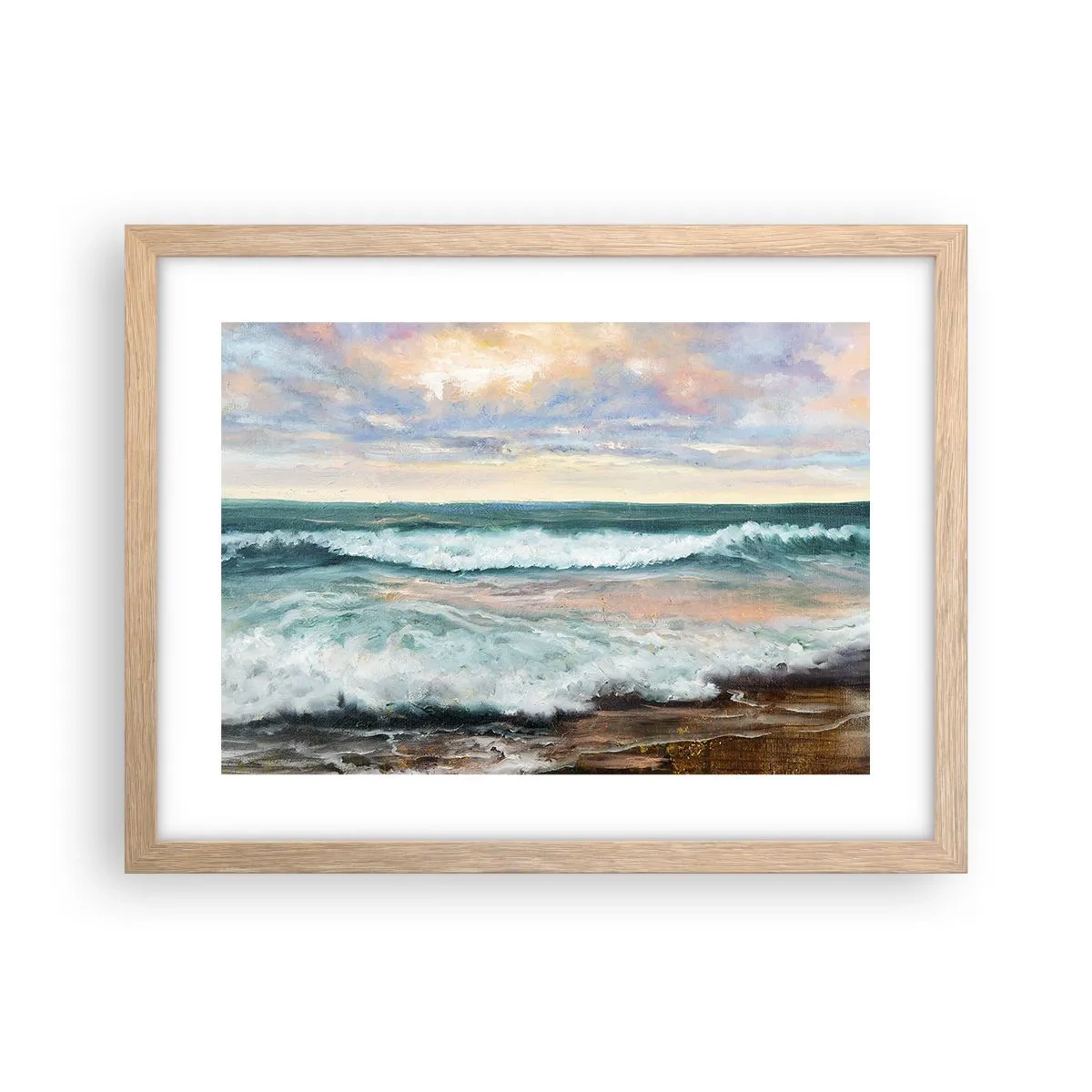 Póster en marco roble claro - Aquí suavizarás tu alma - 40x30 cm