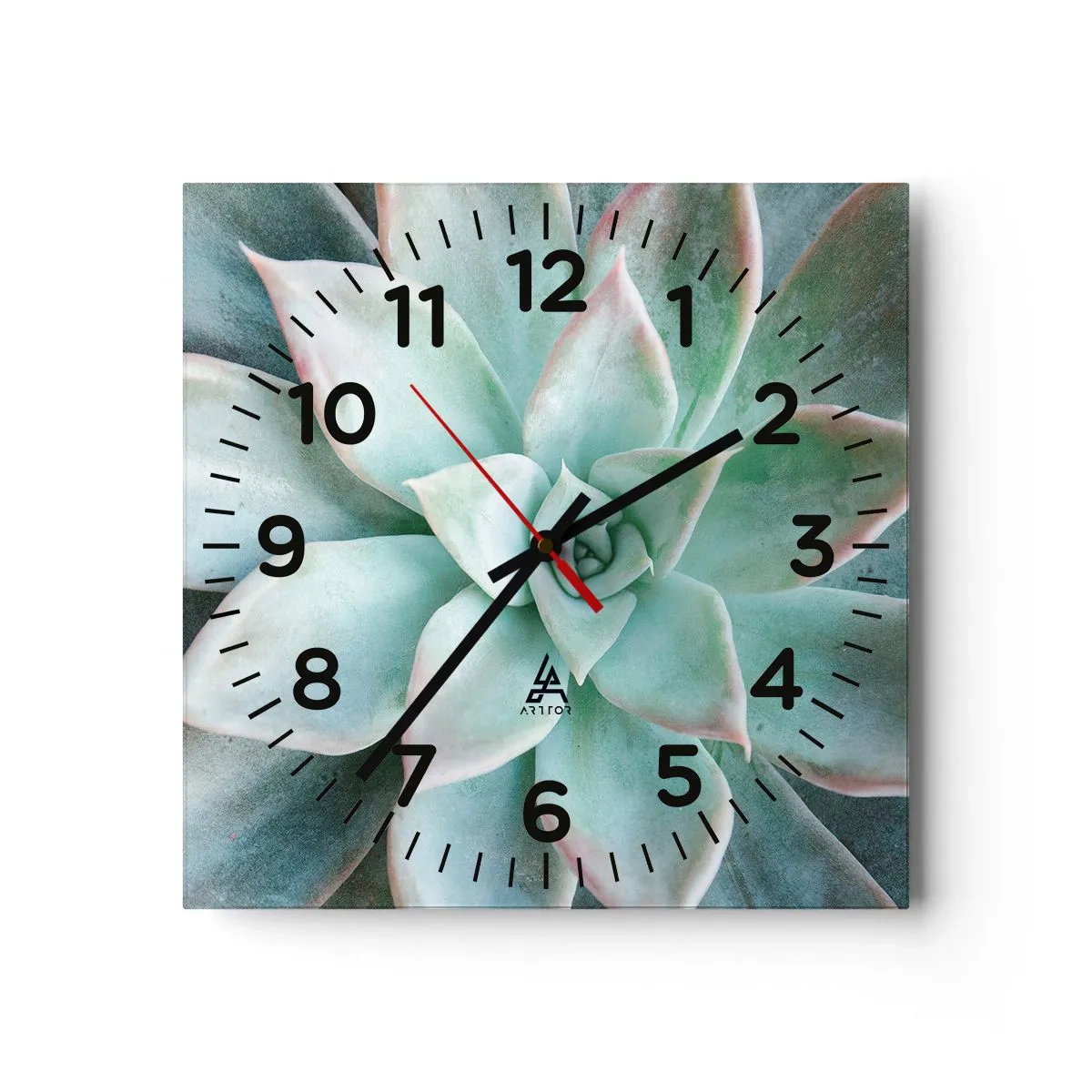 Reloj de pared - Reloj de vidrio - El corazón del desierto - 40x40 cm