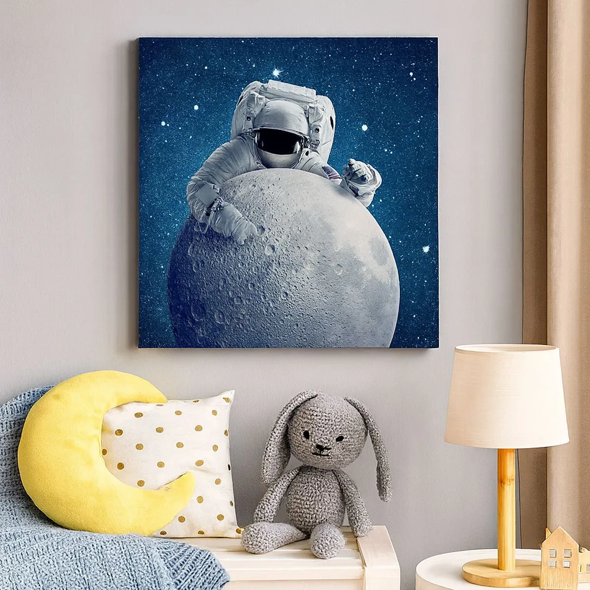 Cuadro sobre lienzo - Impresión de Imagen - Bromista espacial - 30x30 cm