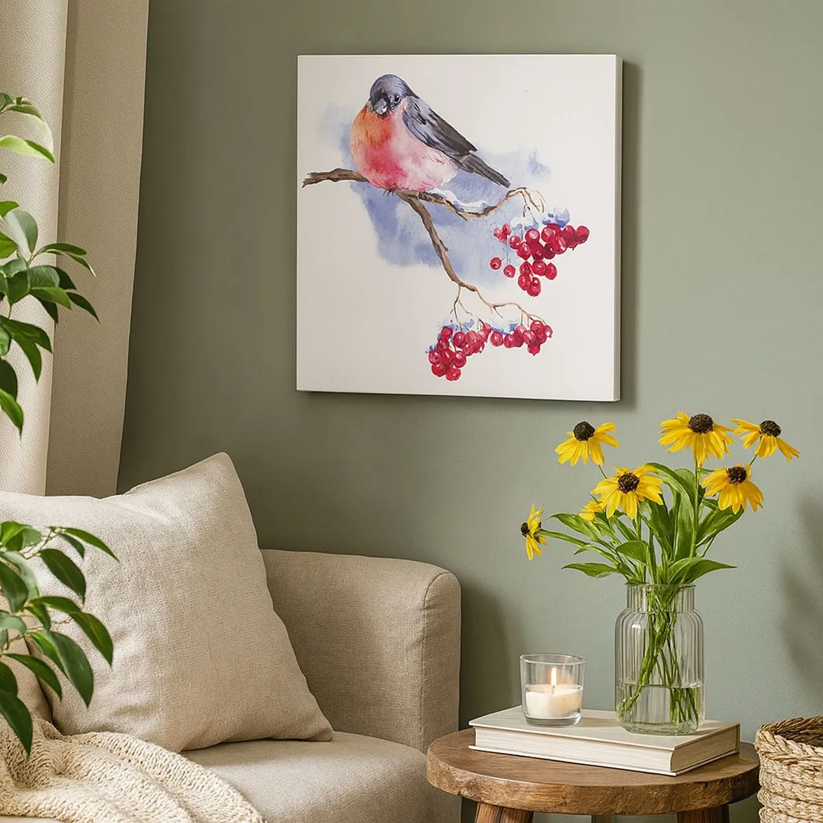 Cuadro sobre lienzo - Impresión de Imagen - Invierno en color - 30x30 cm