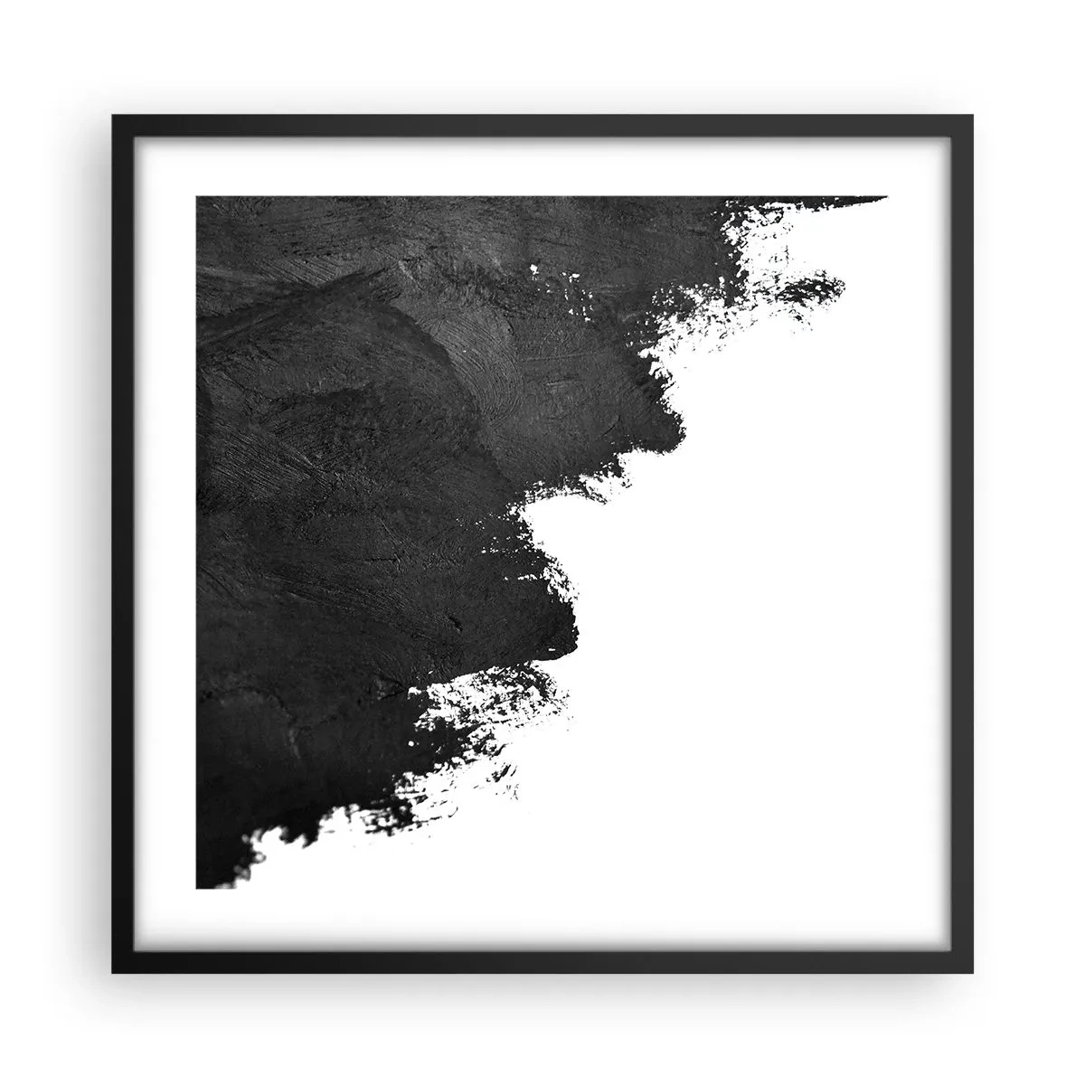 Póster en marco negro - Elementos: tierra - 50x50 cm