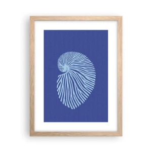 Póster en marco roble claro - Nacimiento de una concha - 30x40 cm