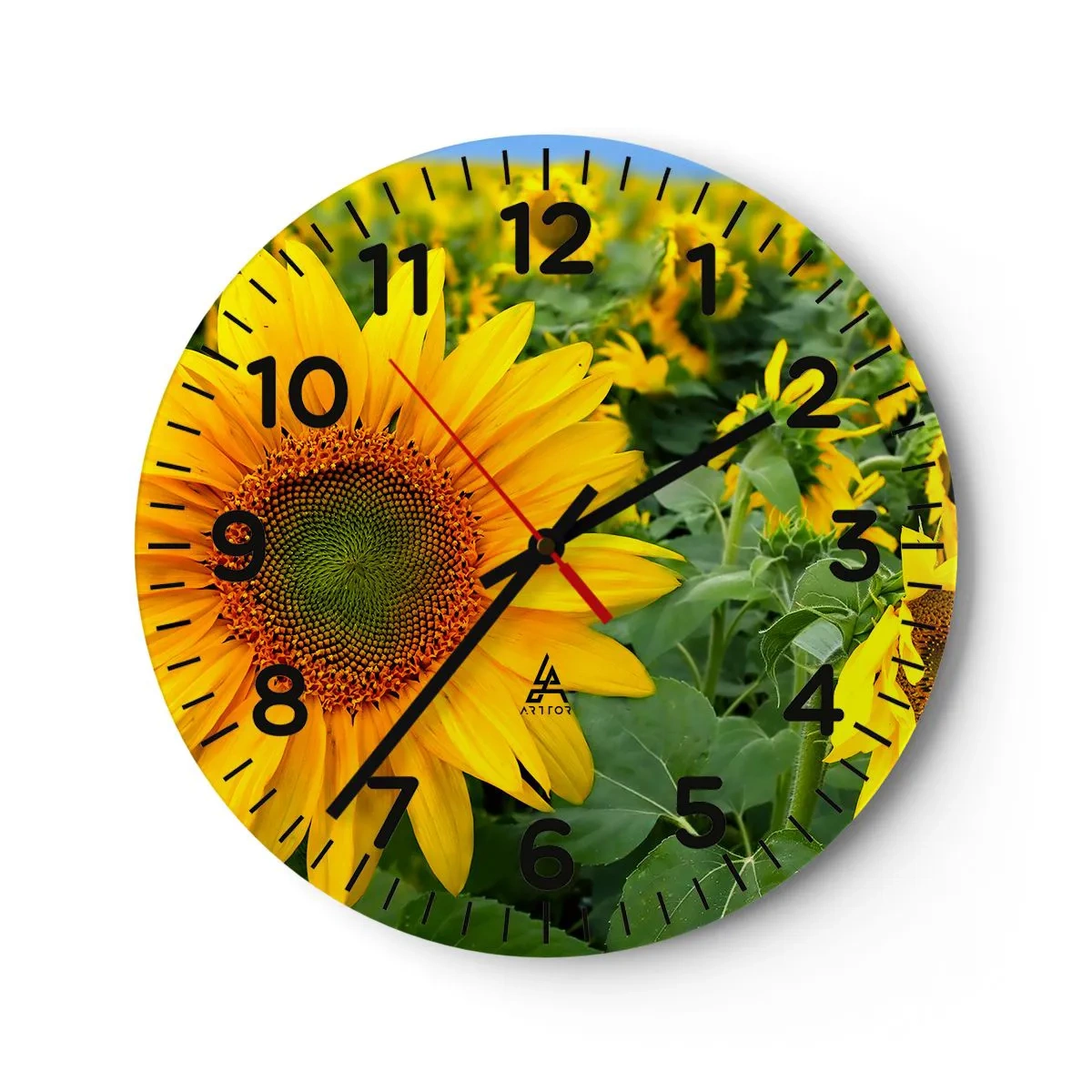 Reloj de pared - Reloj de vidrio - Cientos de soles estallan - 30x30 cm