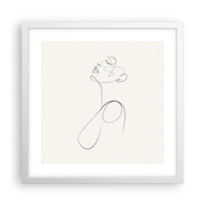 Póster en marco blanco - En el bucle de los sueños - 40x40 cm