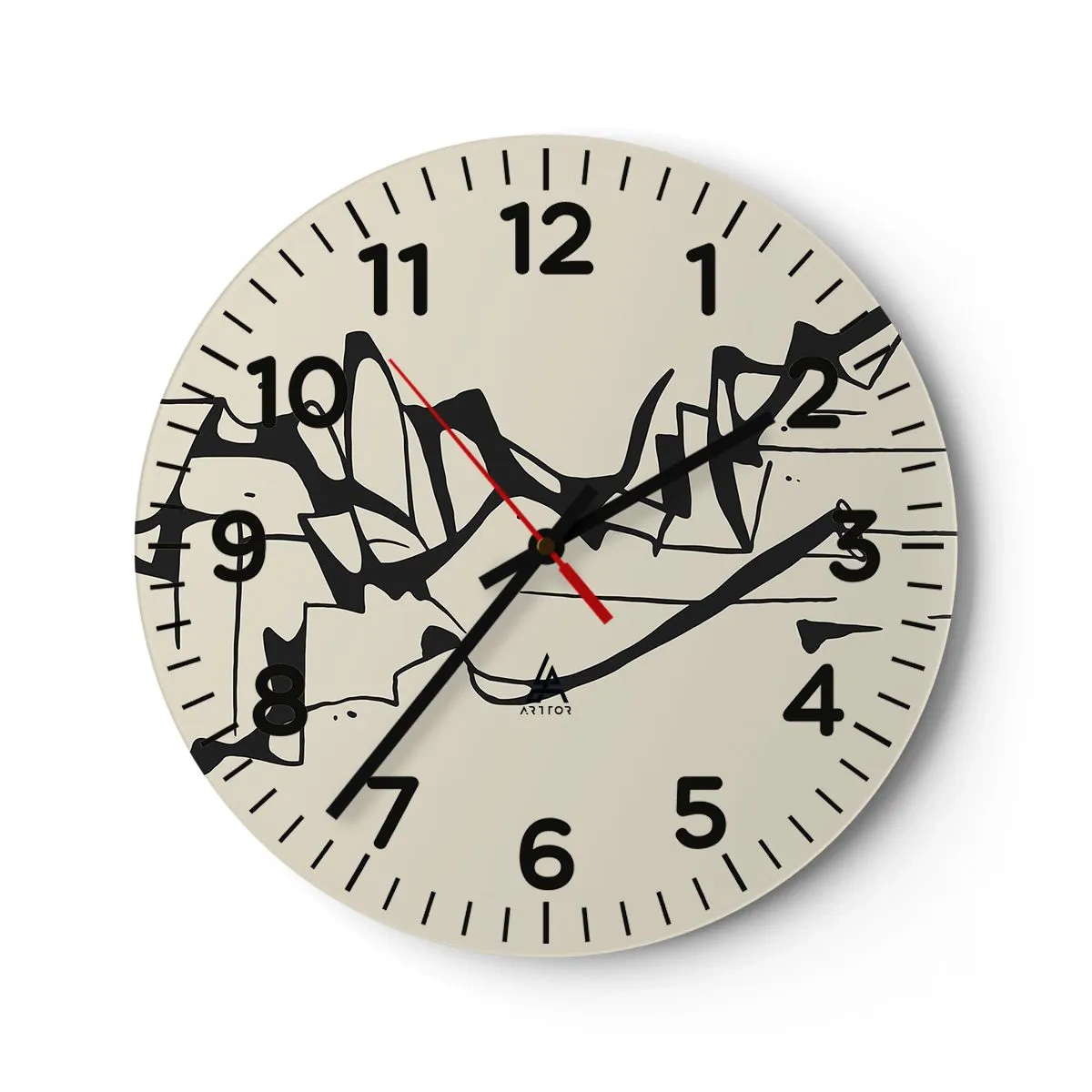Reloj de pared - Reloj de vidrio - Tal vez sea un paisaje - 40x40 cm