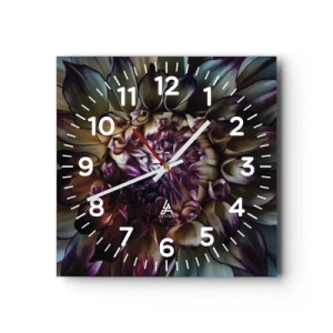 Reloj de pared - Reloj de vidrio - El florecimiento de la hermosura - 40x40 cm