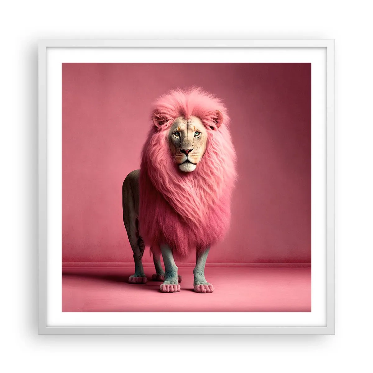 Póster en marco blanco - Y ya no me tienes miedo - 60x60 cm