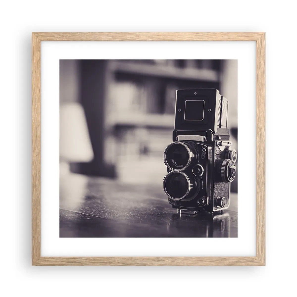 Póster en marco roble claro - La magia de la fotografía antigua - 40x40 cm