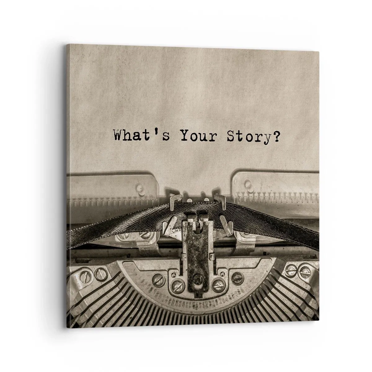 Cuadro sobre lienzo - Impresión de Imagen - Solo espero una respuesta - 70x70 cm