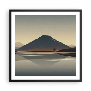 Póster en marco negro - Reflejo de espejo - 60x60 cm