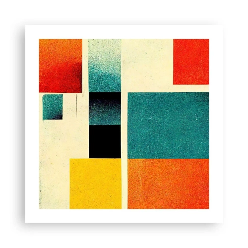Póster - Abstracción geométrica - buena energía - 50x50 cm