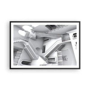 Póster en marco negro - Paradojas del espacio - 91x61 cm