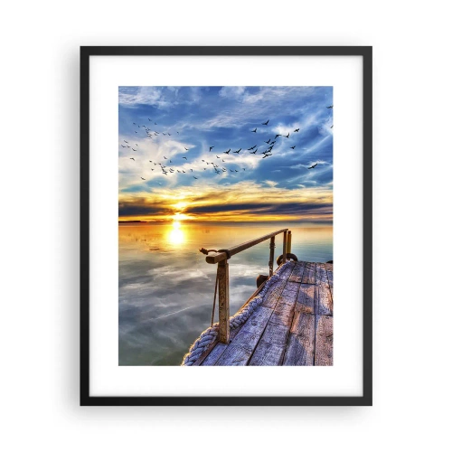 Póster en marco negro - El viento se va a descansar - 40x50 cm