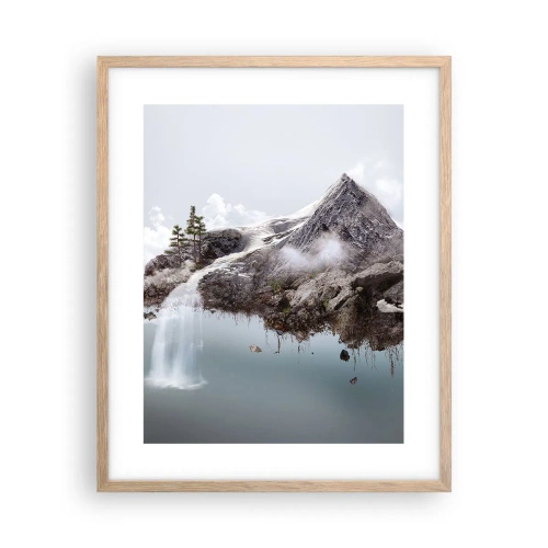 Póster en marco roble claro - Isla surrealista - 40x50 cm