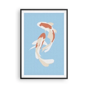 Póster en marco negro - Natación sincronizada espontánea - 61x91 cm